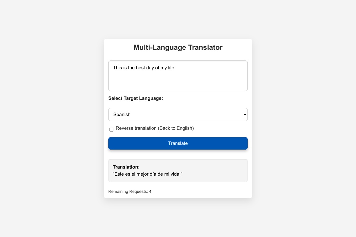 AI Multi-Language Translator