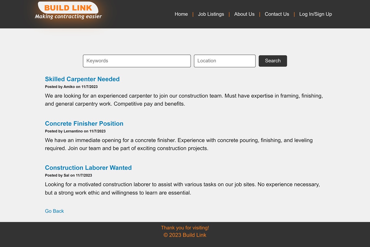 Build Link - Construction job board